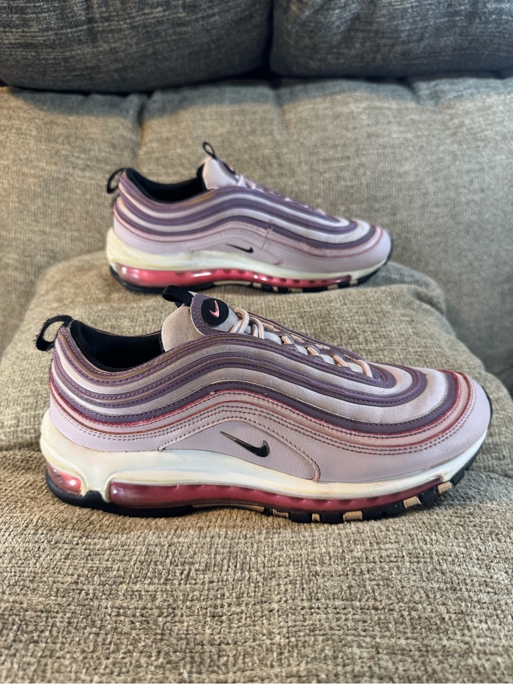 Nike Women's Air Max 97 Champagne Violet Dust DA9325-600 Size 9